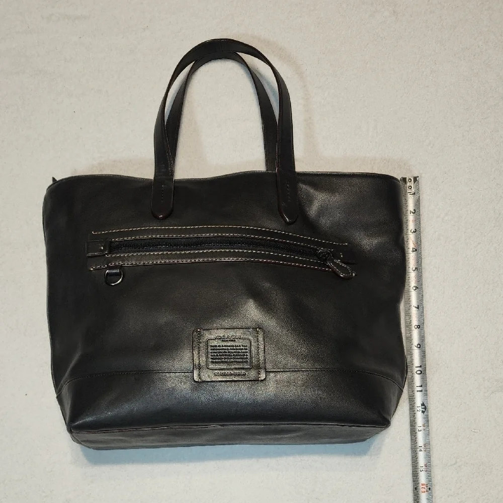 Coach Black Leather Laptop Tote